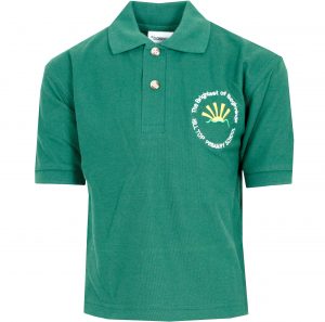 Logo School PK Polo T-Shirt Green Hilltop Primary School