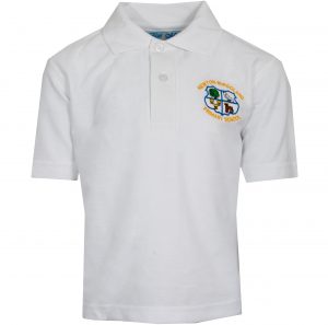 Logo School PK Polo T-Shirt White Newton Burgoland Primary School
