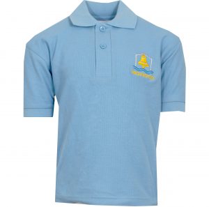 Logo School PK Polo T-Shirt Sky Blue Packington Primary School