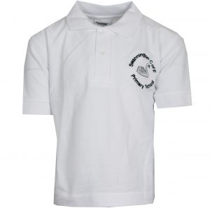 Logo School PK Polo T-Shirt White Swannington CofE Primary School