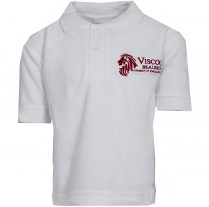 Logo School PK Polo T-Shirt White Viscount Beaumont Primary School